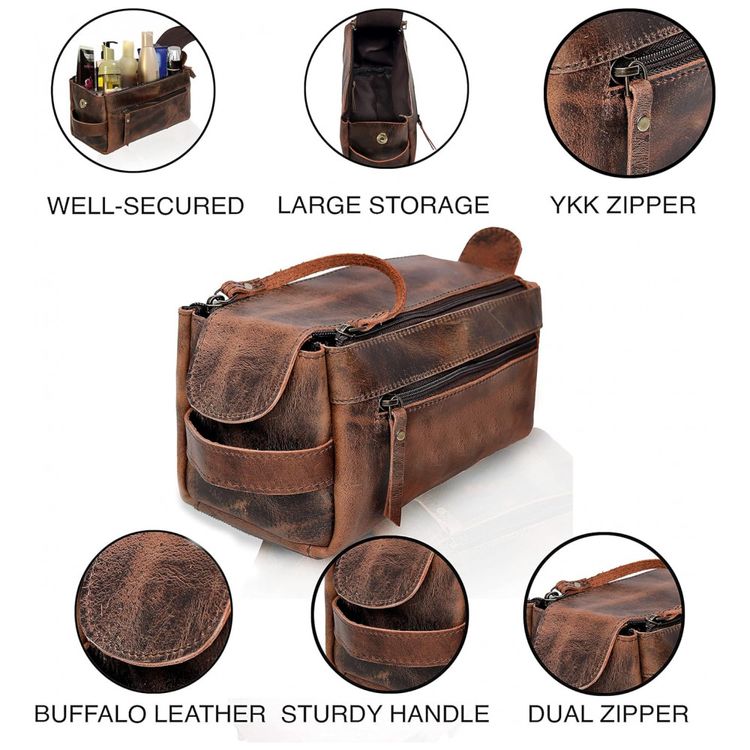 Necessaire-Masculina-de-Couro-CUERO-Marrom-foto-5