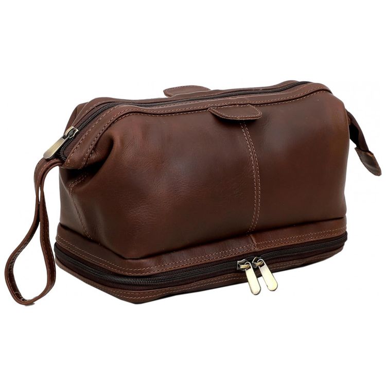 Necessaire-Masculina-de-Couro-CUERO-Marrom-Escuro-foto-0