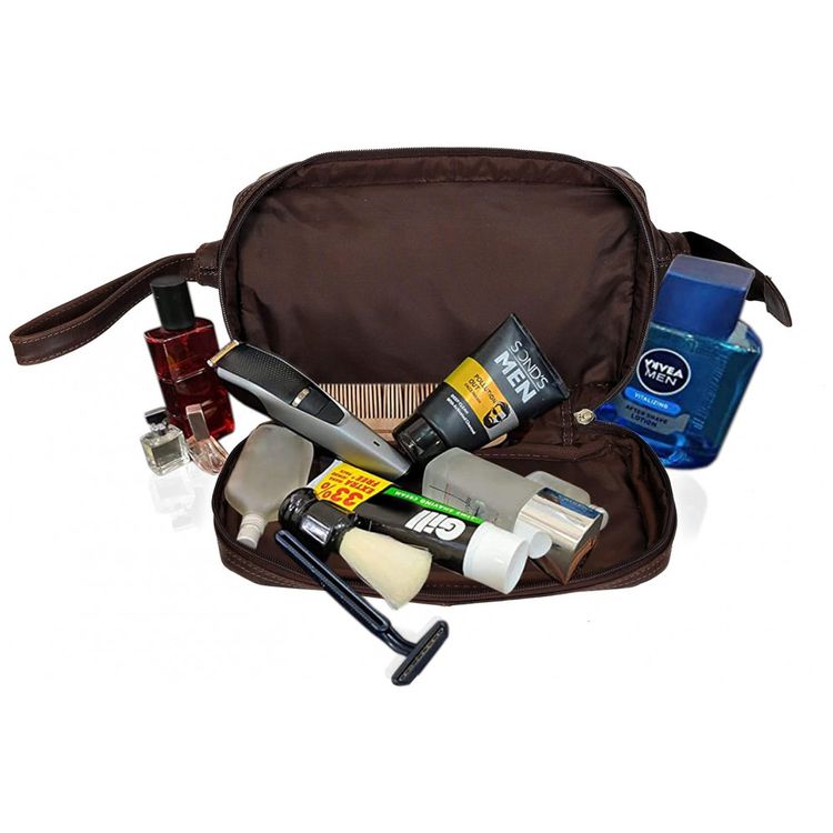 Necessaire-Masculina-de-Couro-CUERO-Marrom-Escuro-foto-4