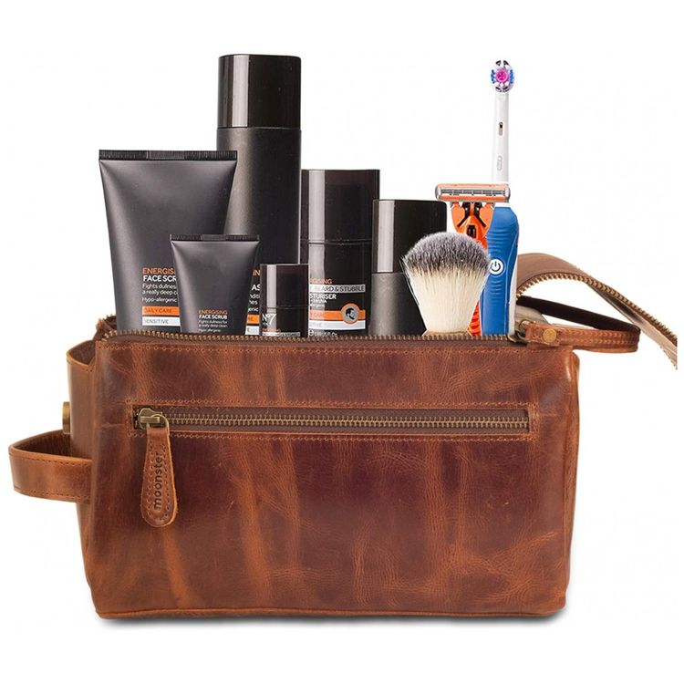 Necessaire-Masculina-de-Couro-MOONSTER-Marrom-foto-5