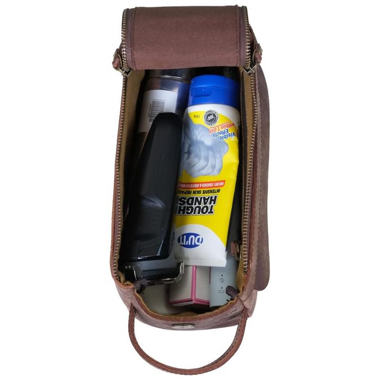 Necessaire-Masculina-de-Couro-COOLEATHOR-Marrom-foto-1