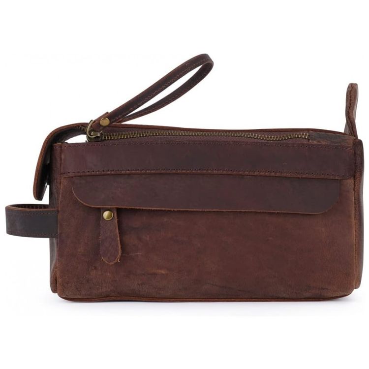 Necessaire-Masculina-de-Couro-COOLEATHOR-Marrom-foto-3