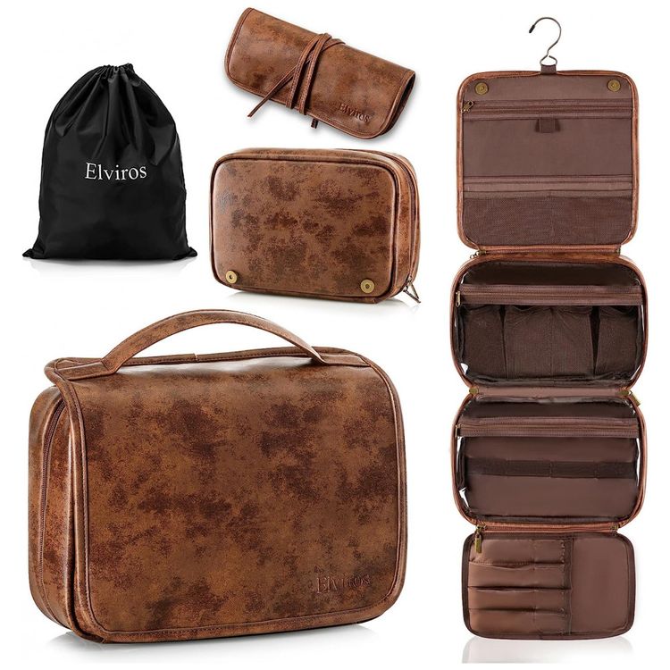 Necessaire-Masculina-de-Couro-3-em-1-ELVIROS-Marrom-foto-0