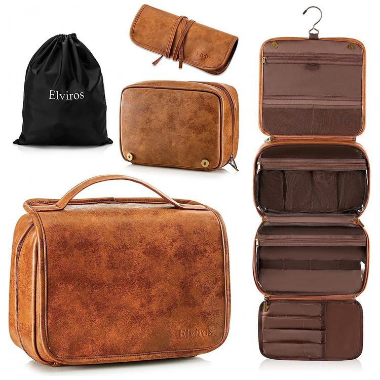 Necessaire-Masculina-de-Couro-3-em-1-ELVIROS-Marrom-foto-0