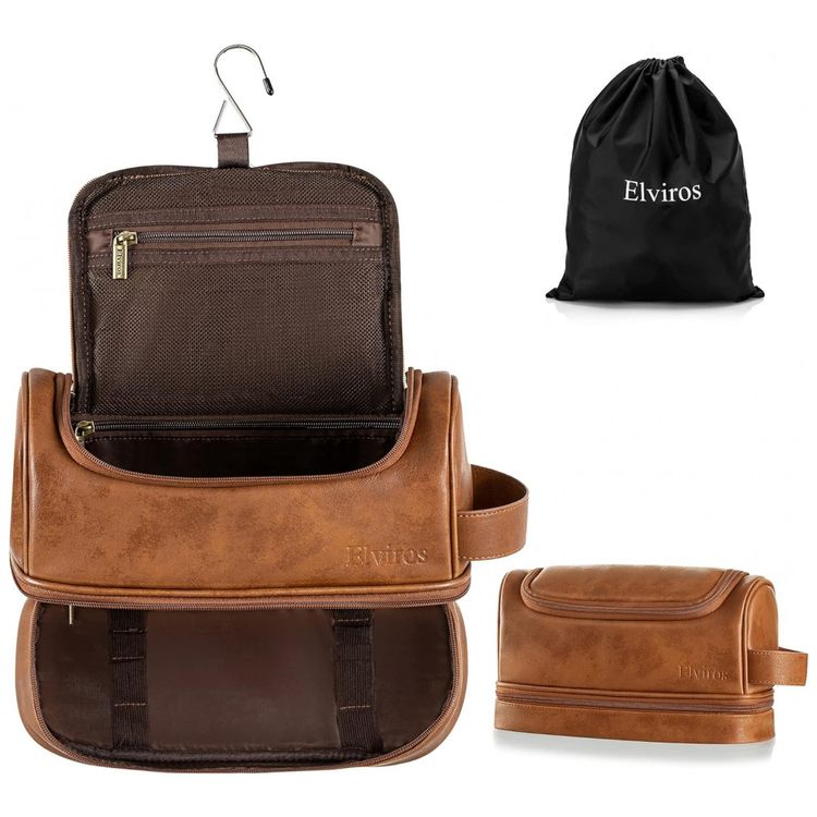 Necessaire-Masculina-de-Couro-ELVIROS-Marrom-foto-0