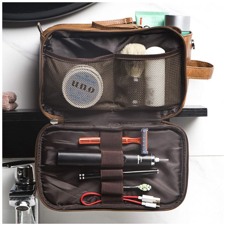 Necessaire-Masculina-de-Couro-FREBEAUTY-Marrom-foto-2