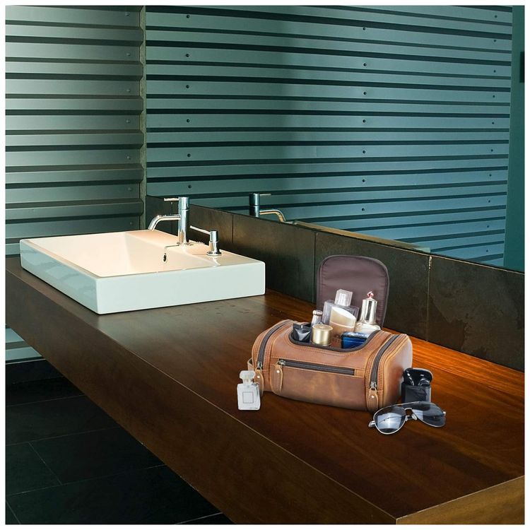 Necessaire-Masculina-de-Couro-POLARE--Marrom-foto-4