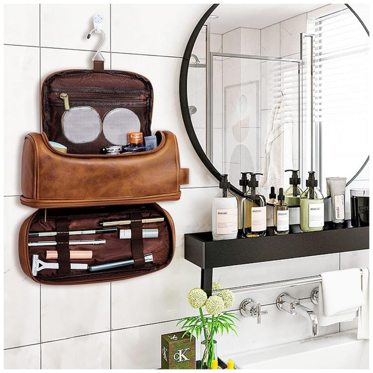 Necessaire-Masculina-de-Couro-GLAMATIVITY-Marrom-foto-2