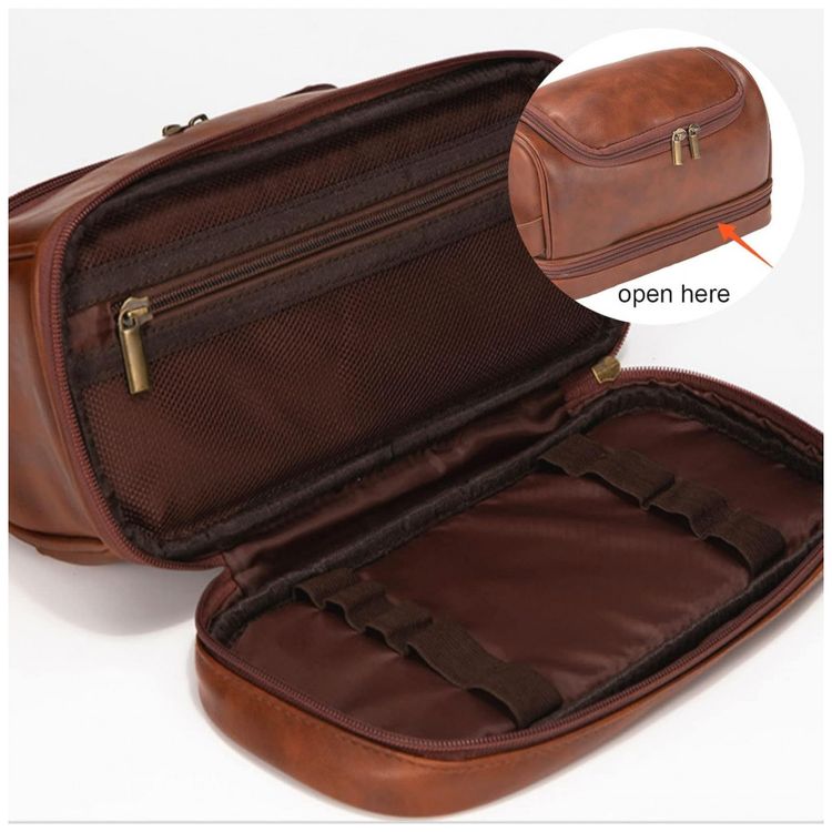 Necessaire-Masculina-de-Couro-GLAMATIVITY-Marrom-foto-3