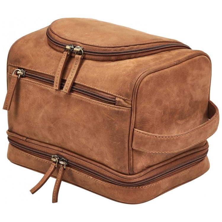 Necessaire-Masculina-de-Couro-ELIZO-Marrom-Escuro-foto-0