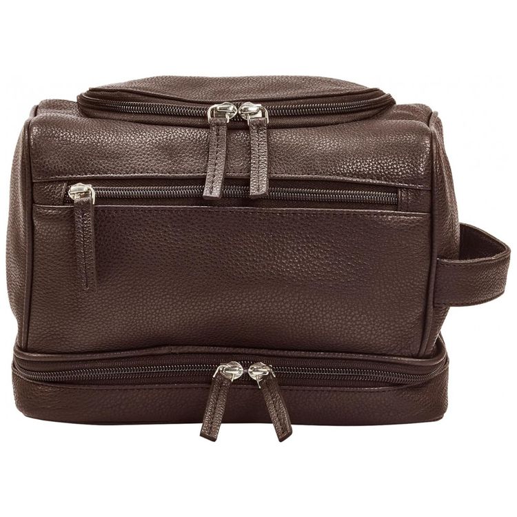 Necessaire-Masculina-de-Couro-ELIZO-Marrom-Claro-foto-5