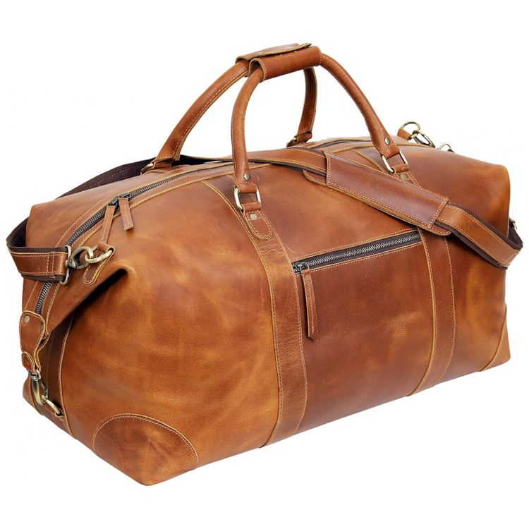 Bolsa-de-Viagem-Masculina-C-Classica-de-Couro-CUERO-Marrom-foto-0