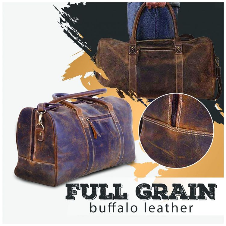 Bolsa-de-Viagem-Masculina-Classica-de-Couro-KOMALC-Marrom-foto-5