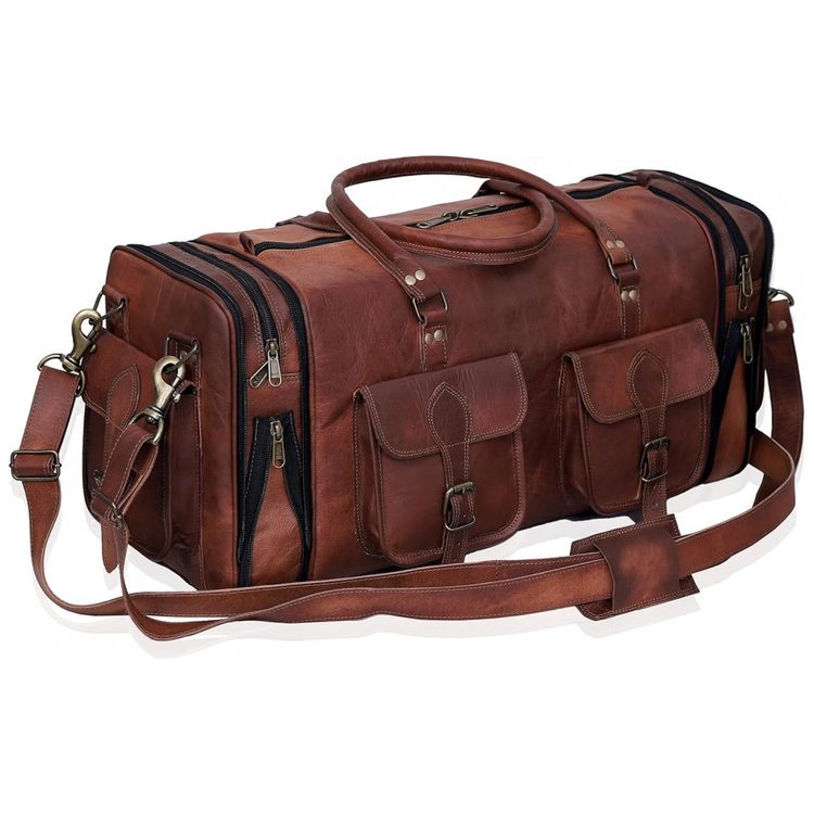 Bolsa-de-Viagem-Masculina-Classica-de-Couro-C-CUERO-Marrom-foto-0