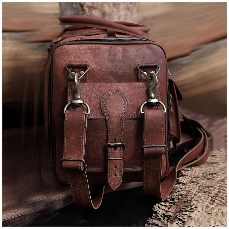Bolsa-de-Viagem-Masculina-Classica-de-Couro-C-CUERO-Marrom-foto-5