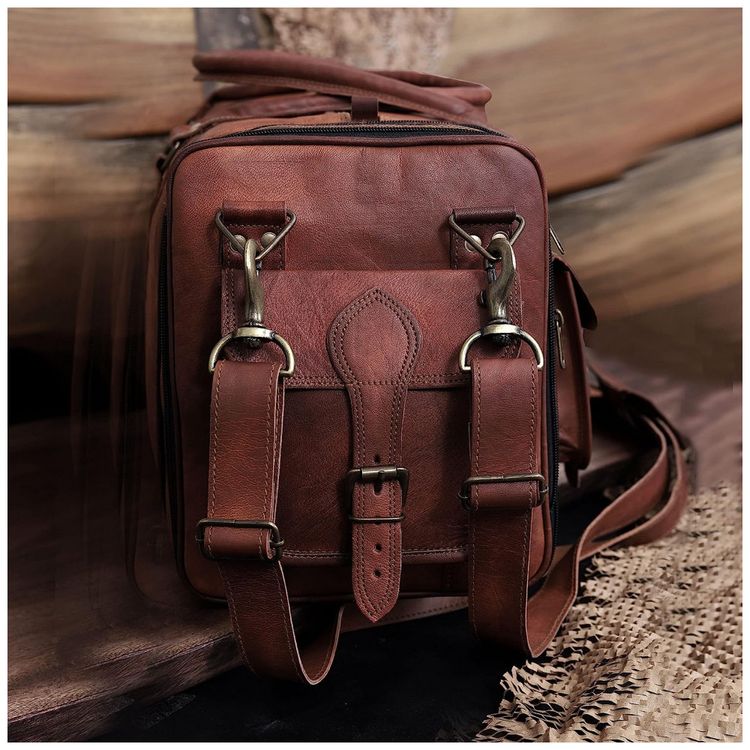 Bolsa-de-Viagem-Masculina-Classica-de-Couro-C-CUERO-Marrom-foto-5