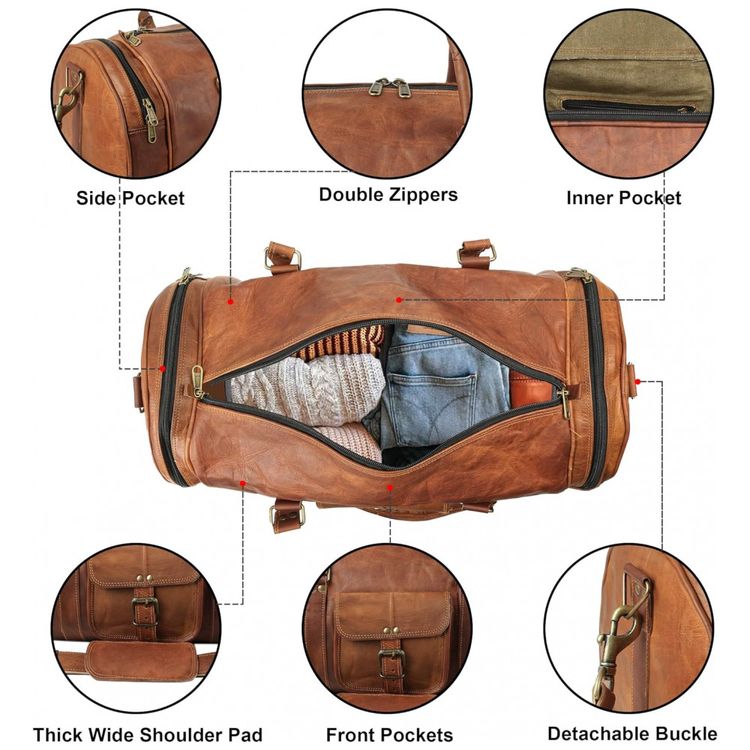 Bolsa-de-Viagem-Masculina-Classica-de-Couro-ARTIST-UNKNOWN-foto-5