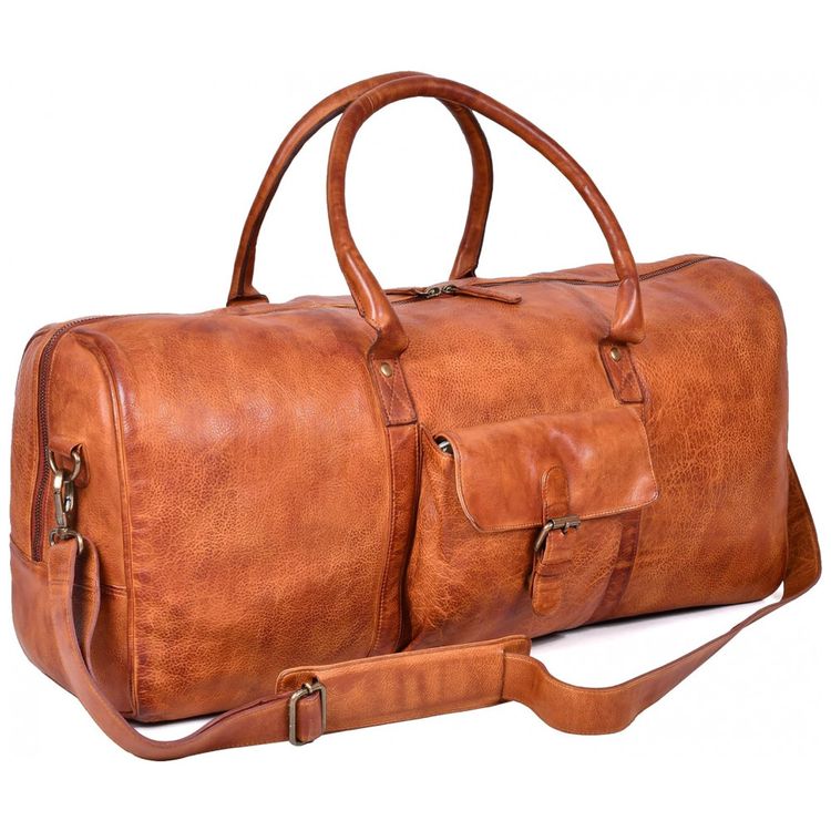 Bolsa-de-Viagem-Masculina-Classica-de-Couro-Castanho-foto-0