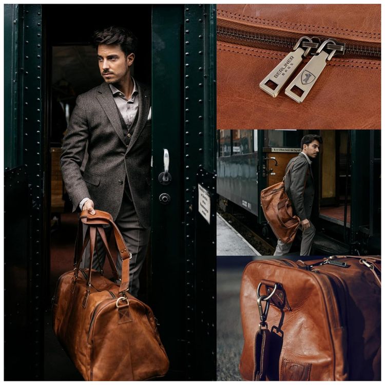 Bolsa-de-Viagem-Masculina-Vintage-Classica-de-Couro-45L-foto-2