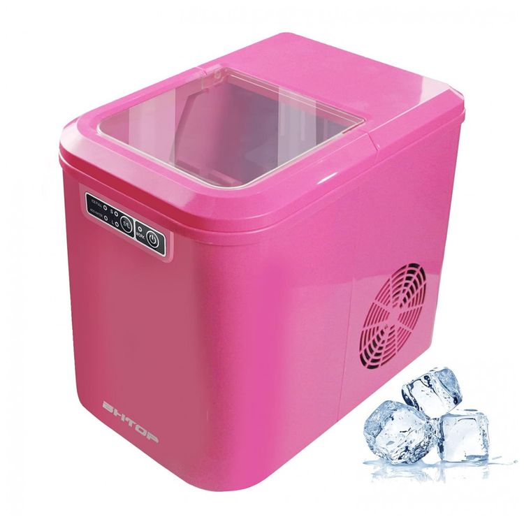 Maquina-de-Gelo-ate-11-kg-em-24H-Portatil-110v-BHTOP-Rosa-foto-0