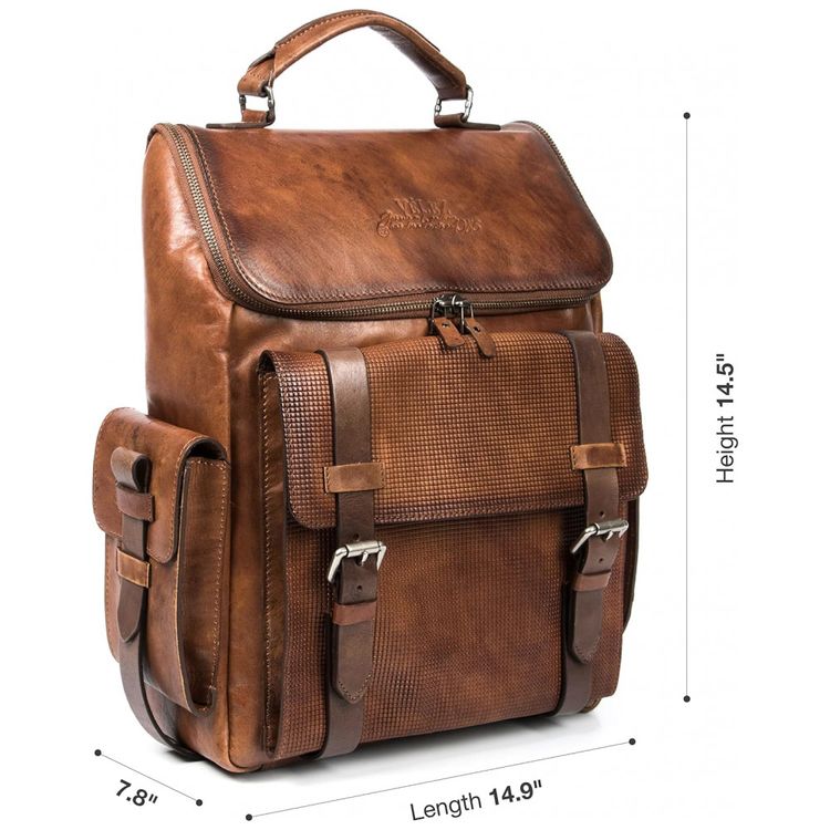 Mochila-Masculina-para-Laptop-de-Couro-e-Fecho-Magnetico-foto-2