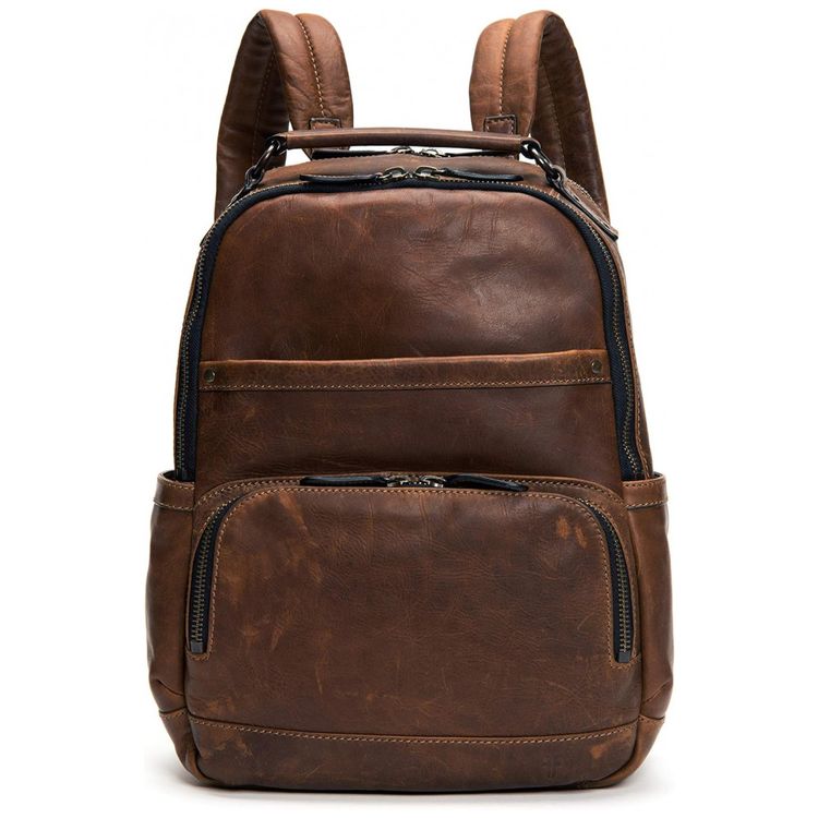 Mochila-Unissex-para-Laptop-de-Couro-FRYE-Marrom-foto-0