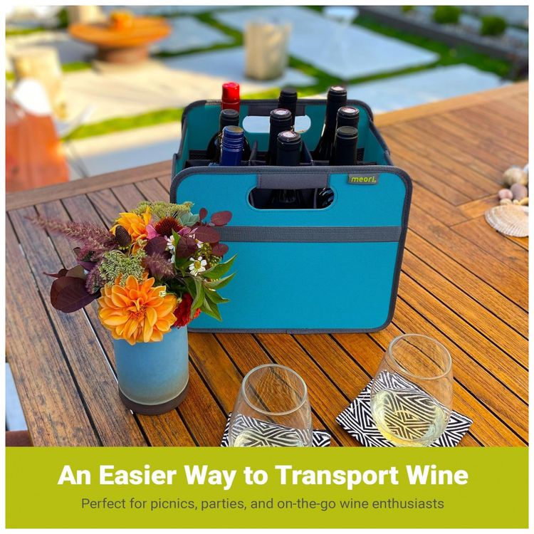 Caixa-Para-Transporte-de-Vinhos-MEORI-ate-9-Garrafas-Azul-foto-3