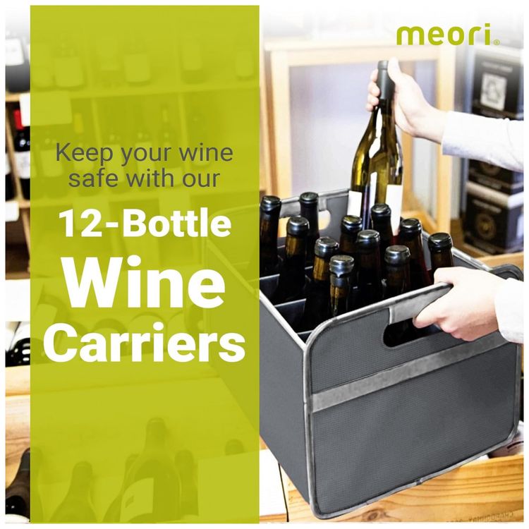 Caixa-Para-Transporte-de-Vinhos-MEORI-ate-12-Garrafas-Cinza-foto-1