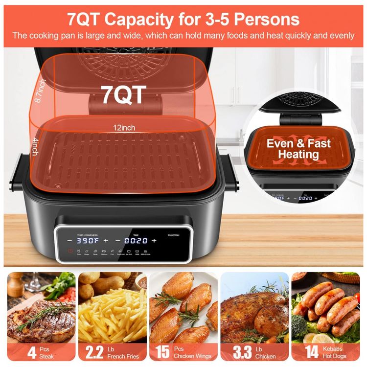 Fritadeira-Eletrica-AirFryer-9-em-1-CKOZESE-7-Litros-de-foto-3