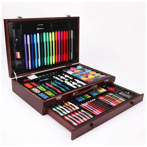 Kit-de-Pintura-XARONF-com-123-Pecas-e-Caixa-de-madeira-foto-0