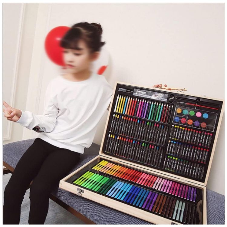 Kit-de-Pintura-XARONF-com-251-Pecas-e-Caixa-de-madeira-foto-2