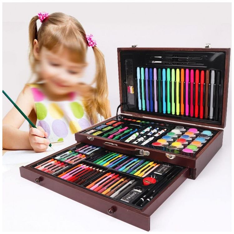 Kit-de-Pintura-XARONF-com-123-Pecas-e-Caixa-de-madeira-foto-3