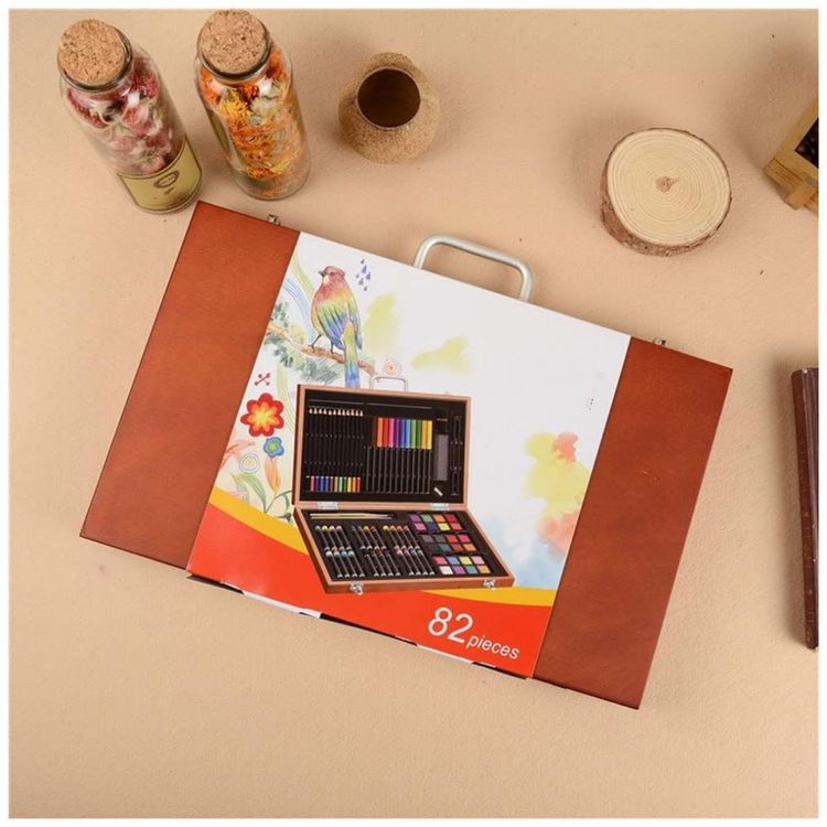 Kit-de-Pintura-XARONF-com-82-Pecas-e-Caixa-de-madeira-foto-3