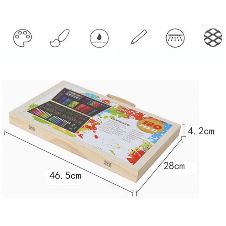 Kit-de-Pintura-XARONF-com-180-Pecas-e-Caixa-de-madeira-foto-4