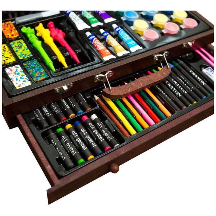 Kit-de-Pintura-XARONF-com-130-Pecas-e-Caixa-de-madeira-foto-2
