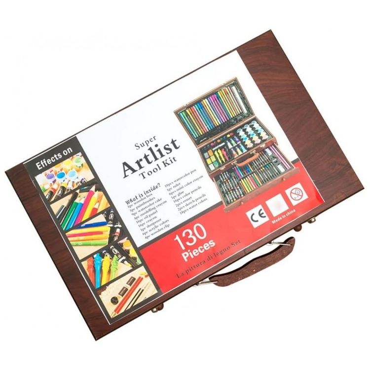 Kit-de-Pintura-XARONF-com-130-Pecas-e-Caixa-de-madeira-foto-4