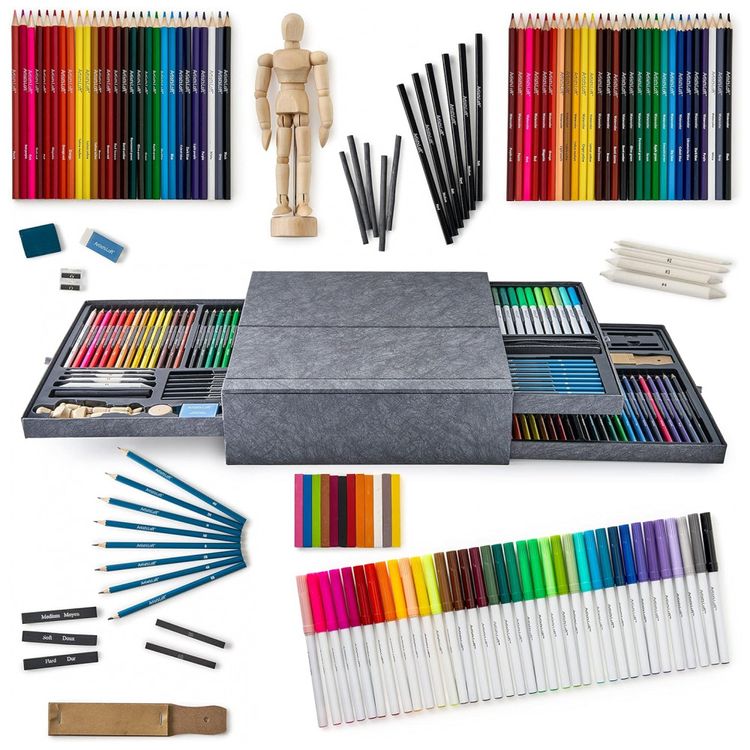 Kit-de-Pintura-Artists-Loft-com-140-Pecas-e-Caixa-de-madeira-foto-0
