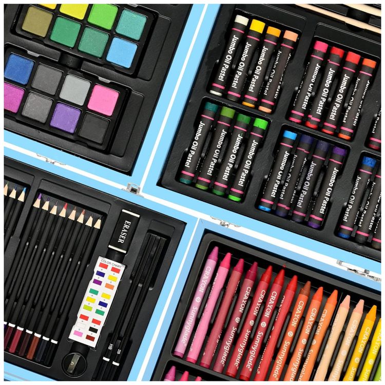 Kit-de-Pintura-Sunnyglade-com-145-Pecas-e-Caixa-de-madeira-foto-1