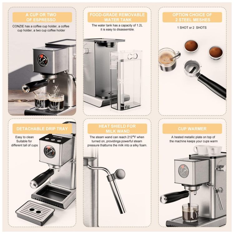 Maquina-de-Cafe-Expresso-20-Bar-CONZIE-Automatica-12L-de-foto-5