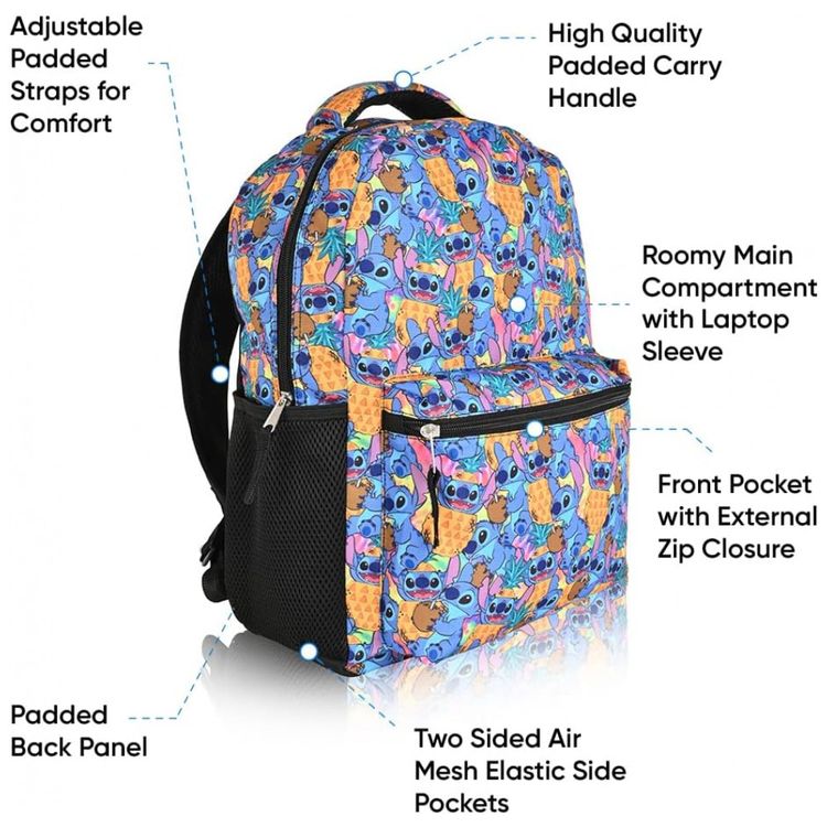 Mochila-Escolar-Infantil-40cm-Disney-Lilo-para-Meninos-e-foto-3