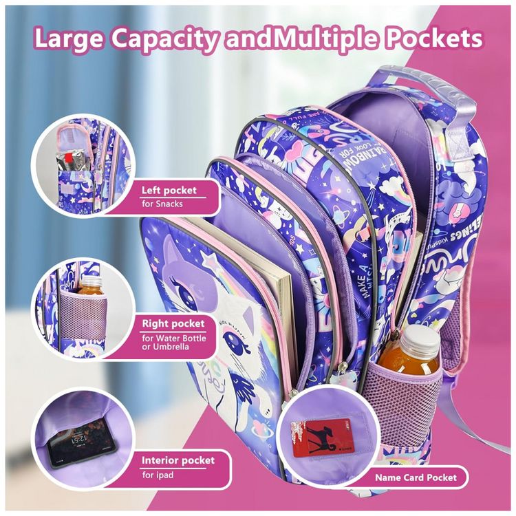 Mochila-Escolar-Infantil-40cm-KidsPUNK-Gata-Fofa-para-foto-2
