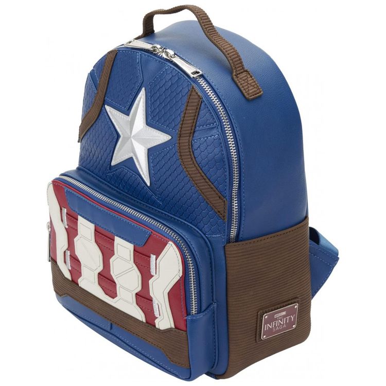 Mochila-Escolar-Infantil-30cm-Loungefly-Marvel-Capitao-foto-2