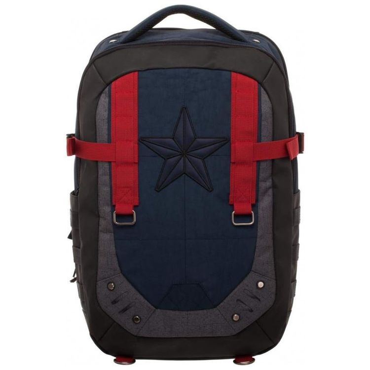 Mochila-Escolar-Infantil-33cm-Marvel-Capitao-America-para-foto-1