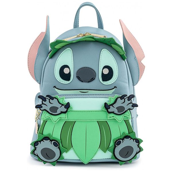 Mochila-Escolar-Infantil-25cm-Loungefly-Stitch-Luau-para-foto-0