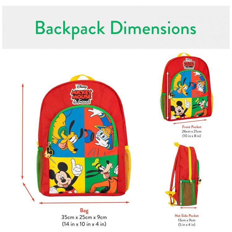 Mochila-Escolar-Infantil-35cm-Disney-Mickey-Mouse-Pluto-foto-5