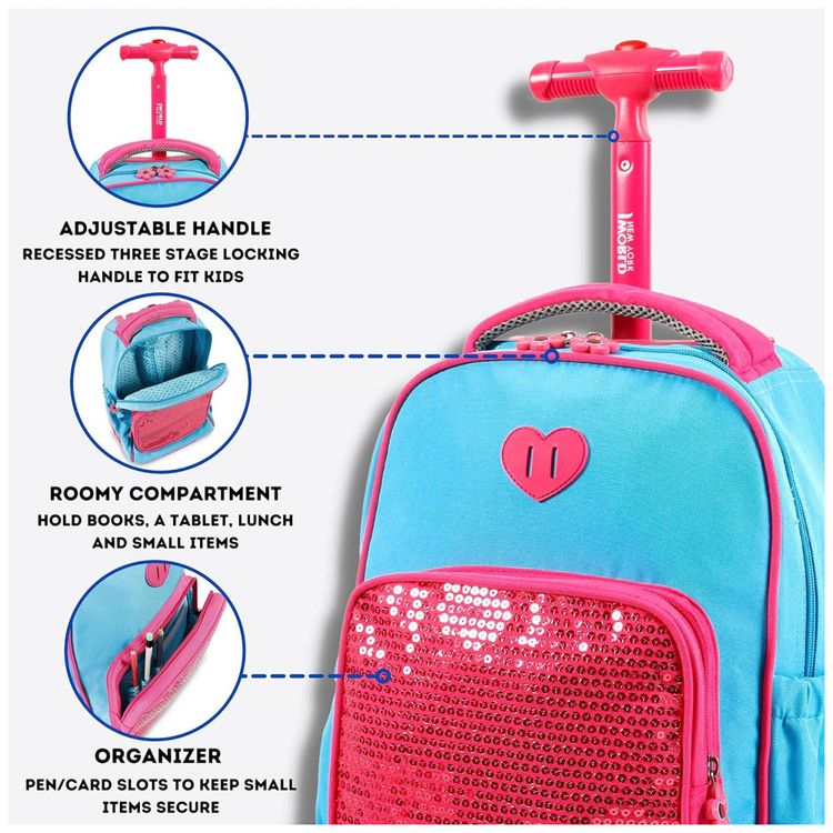 Mochila-Escolar-Infantil-com-Rodinhas-38cm-J-World-New-York-foto-2
