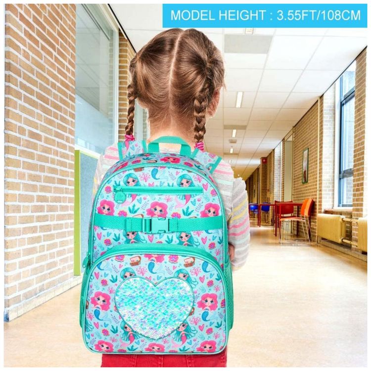 Mochila-Escolar-Infantil-40cm-FTJCF-Sereia-3-Pecas-com-foto-2