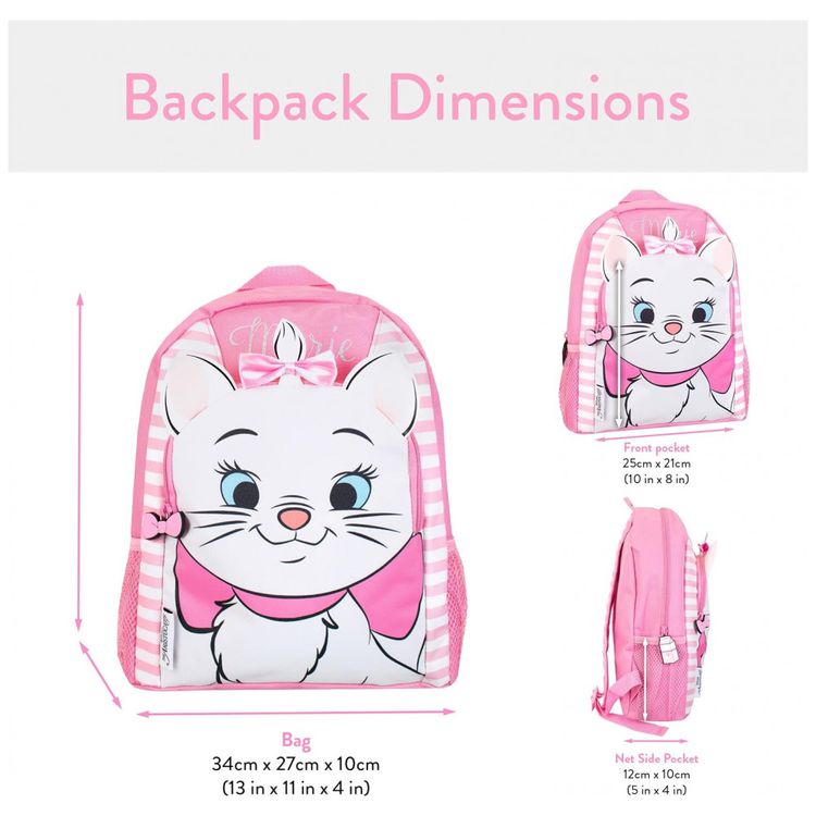 Mochila-Escolar-Infantil-Disney-Marie-para-Meninas-Rosa-foto-5