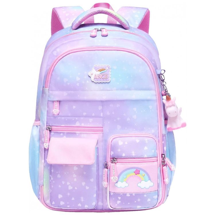 Mochila-Escolar-Unicornio-NIWEIYA-para-Laptop-Cor-Rosa-foto-0