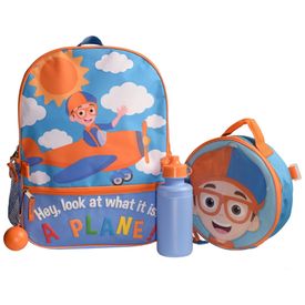 Mochila-Escolar-Infantil-Blippi-com-Lancheira-Garrafa-de-foto-0